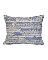 PALM BEACH BLUE PRINT SCARF PILLOW