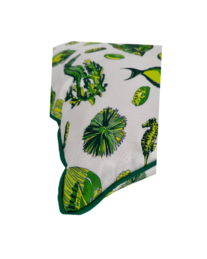 HANDMADE FISH PRINT SCARF PILLOW