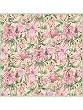 CASHMERE PRINTED SCARF: SICILY: VANILLA