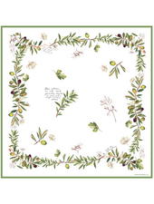 CASHMERE PRINTED SCARF: OLIVES