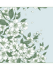 CASHMERE PRINTED SCARF: APPLE BLOSSOMS: LIGHT BLUE