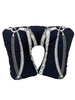 SILK SCARF QUILTED TRAVEL NECK PILLOW: LEXINGTON: BLACK
