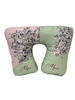 SILK SCARF QUILTED TRAVEL NECK PILLOW: MAP OF ITALY: CELADON