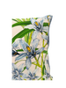 COTTON SCARF QUILTED PILLOW: DANCING LADY FLOWERS: LIGHT BLUE: 21"x 21"