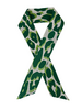 SILK TWILLY: LEOPARD PRINT GREEN- 32" x 3"