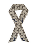 SILK TWILLY: POODLE PRINT GREY- 32" x 3