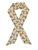 SILK TWILLY: POODLE PRINT GOLD -32" x 3