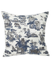 SILK QUILTED PILLOW: JUNGLE: BLUE