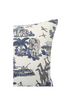 SILK QUILTED PILLOW: JUNGLE: BLUE