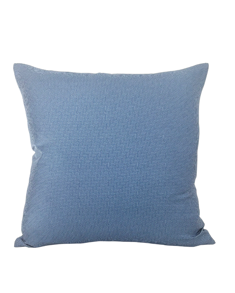 SILK QUILTED PILLOW: JUNGLE: BLUE