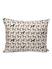 SILK QUILTED PILLOW: POODLE PRINT: GREY 16"X20"