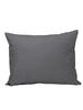 SILK QUILTED PILLOW: POODLE PRINT: GREY