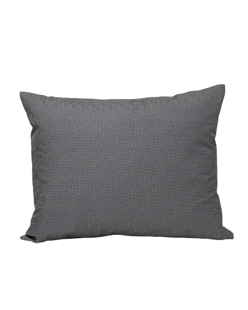 SILK QUILTED PILLOW: POODLE PRINT: GREY