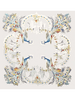 SILK JACQUARD PEACOCK PRINTED SCARF