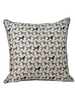SILK QUILTED PILLOW: POODLE PRINT: GREY 21"X21"
