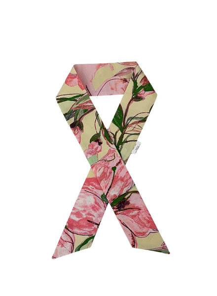 COTTON TWILLY: SICILY PRINT: VANILLA - 32" x 3"