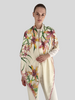 CASHMERE PRINTED SCARF: DANCING LADY FLOWERS: PINK