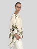 CASHMERE PRINTED PONCHO: OLIVES