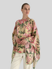 CASHMERE PRINTED PONCHO: SICILY: VANILLA