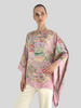 CASHMERE PRINTED PONCHO: SPELLO: PINK