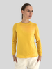 SUPERFINE LIGHT WEIGHT CREW SWEATER: YELLOW