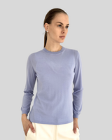 SUPERFINE LIGHT WEIGHT CREW SWEATER: BLUE