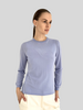 SUPERFINE LIGHT WEIGHT CREW SWEATER: BLUE