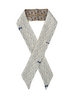 SILK TWILLY: BASSET PRINT LIGHT BLUE AND BLUE-32" x 3
