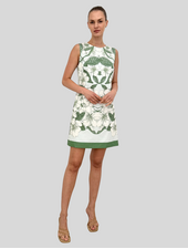 SLEEVELESS DRESS: APPLE BLOSSOM: LIGHT BLUE