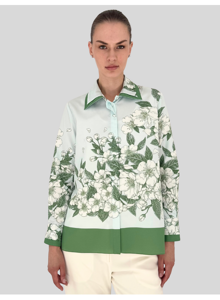CLASSIC DOUBLE COLLAR SHIRT: APPLE BLOSSOM: LIGHT BLUE