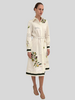 LONG SLEEVE DRESS WITH BELT: OLIVES: GREEN