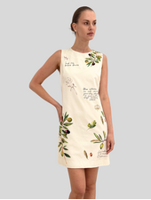 SLEEVELESS DRESS: OLIVES: GREEN