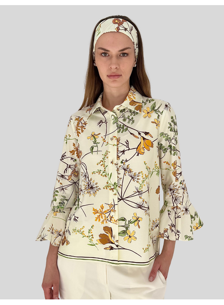 CLASSIC SHIRT RUFFLE SLEEVE: MARGARITA: IVORY