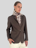 CASHMERE PRINTED SCARF: MODERN COMO: CHOC