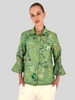 CLASSIC SHIRT RUFFLE SLEEVE: MARGARITA: GREEN