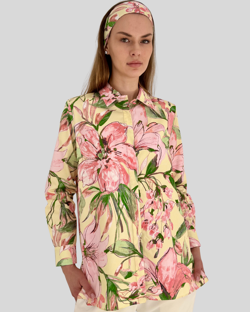 LONG SLEEVE SHIRT: SICILY: VANILLA