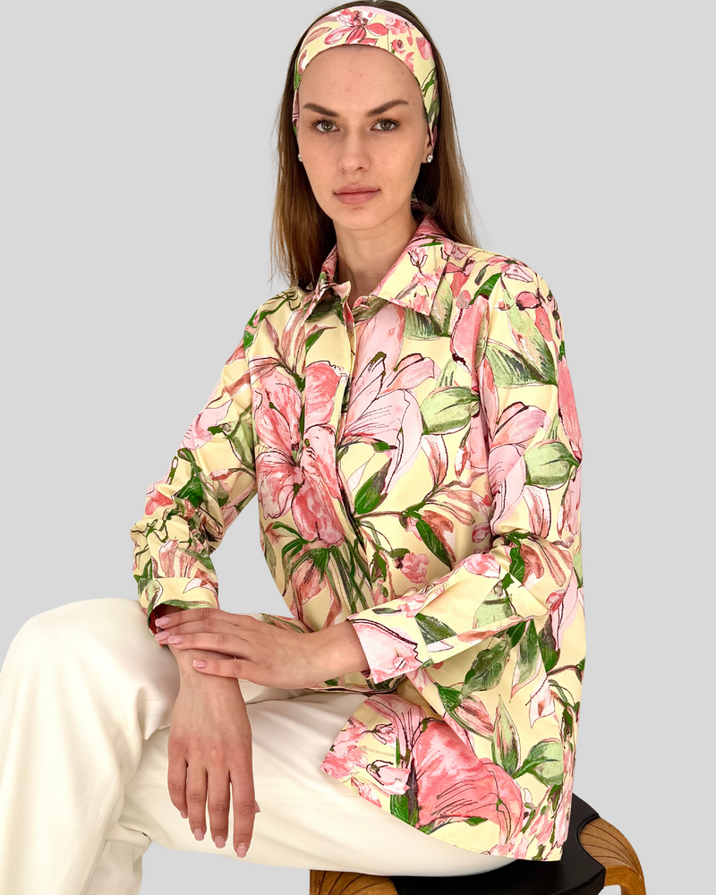 LONG SLEEVE SHIRT: SICILY: VANILLA
