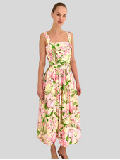DRESS WITH BELT:  SICILY: VANILLA