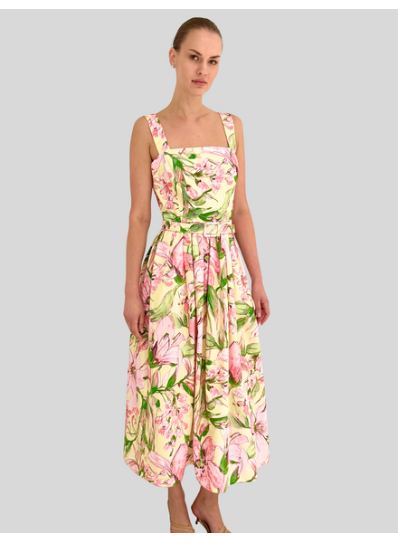 DRESS WITH BELT:  SICILY: VANILLA