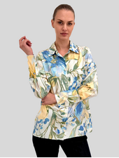 LONG SLEEVE SHIRT:  SICILY: BLUE