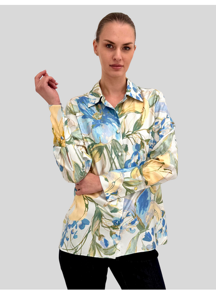 LONG SLEEVE SHIRT:  SICILY: BLUE