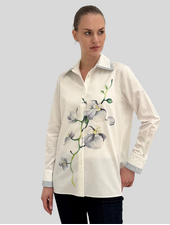 CLASSIC SHIRT WITH DOUBLE COLLAR: ORCHID: SILVER