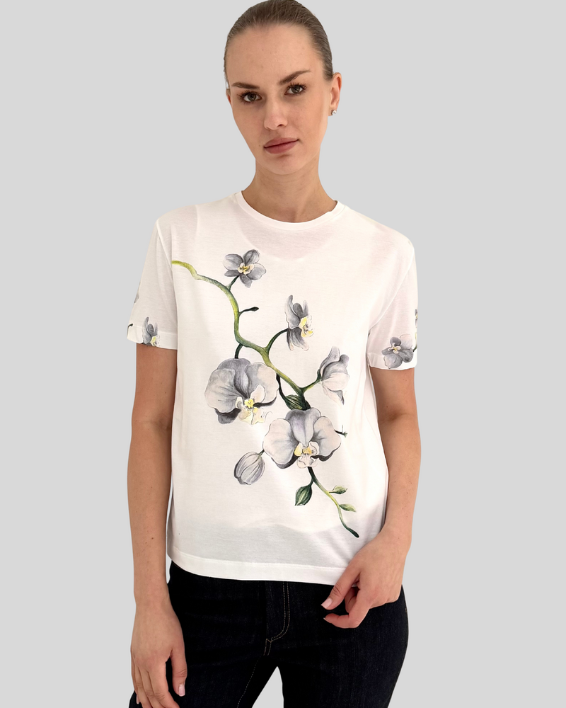 T-SHIRT: ORCHID: SILVER