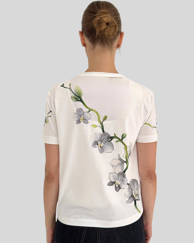 T-SHIRT: ORCHID: SILVER