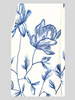 LONG DRESS WITH CAP SLEEVES: EMBROIDERY: BLUE