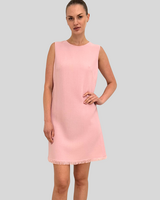 SLEEVELESS DRESS: TWEED: PINK