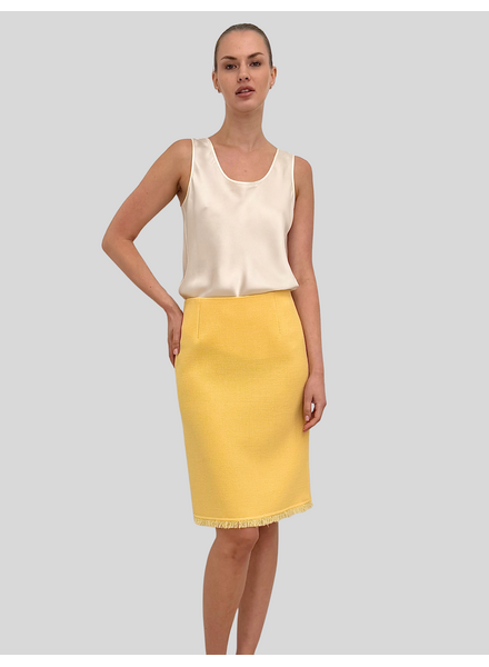 TWEED SKIRT: YELLOW