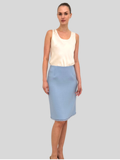 TWEED SKIRT: BLUE
