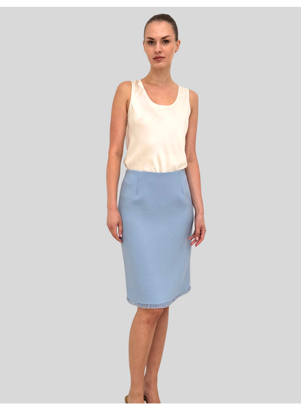 TWEED SKIRT: BLUE