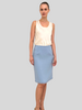 TWEED SKIRT: BLUE